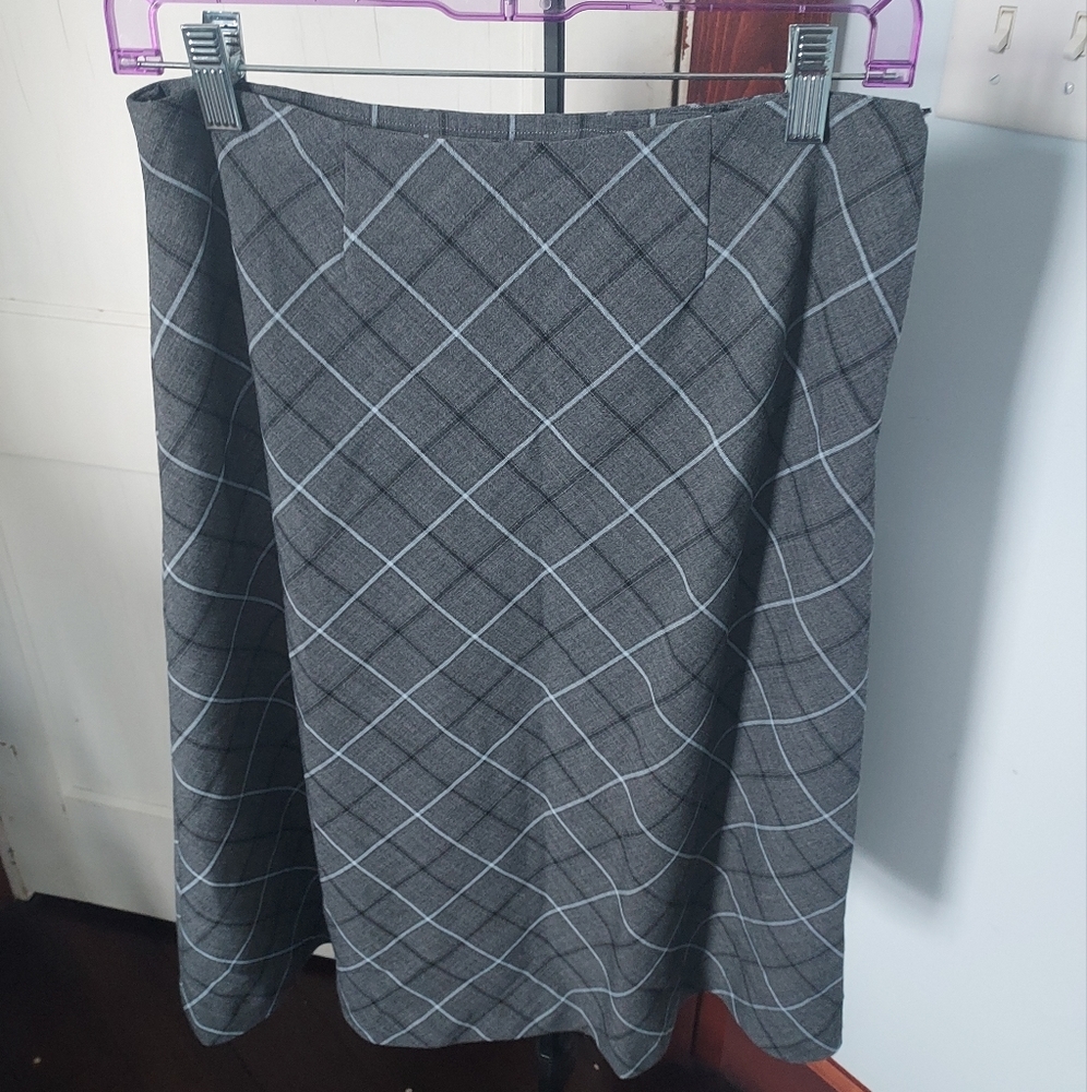 Plaid A-line skirt